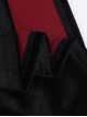 Black Simple Velvet Fabric With Cross Embroidery On The Chest Gothic Style Slit Long Sleeve Dress