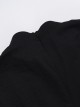Sexy Slim Fit Black Woven Fabric Lace Front And Embroidery Gothic Style Sleeveless Dress