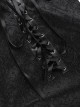 Asymmetric Sexy Lace Jacquard Fabric Chest Eyelet Lace Up Design Gothic Style Sleeveless Dress