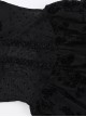 Sexy Black Micro Transparent Mesh Splicing Printed Woven Chest Cross Decoration Punk Style Sleeveless Suspender Dress