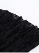 Sexy Black Micro Transparent Mesh Splicing Printed Woven Chest Cross Decoration Punk Style Sleeveless Suspender Dress