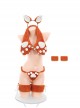 Second Dimension Cute Paws Foxes Dogs With Tail Short Plush Three-Point Sexy Underwear Set