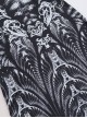 Black Exaggerated Waistband Printed Pattern Fabric Eyelet Ties On The Chest Leather Straps On The Shoulders Gothic Style Sleeveless Dress