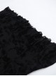 Temperament Black Embossed Flocking Fabric Asymmetrical Ruffle Stitching Decoration Gothic Style Slim Skirt