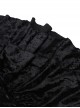 Black Sexy Velvet Embossed Chest With Exquisite Gems And Red Jacquard Fabric Decoration Gothic Style Suspender Slim Dress