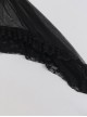 Black Sexy Velvet Plant Embossed Lace Gothic Style Trumpet Sleeve Blouse Top