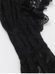 Temperament Black Slightly Transparent Lace Exaggerated Flared Long Sleeved Gothic Style Gorgeous Blouse Top