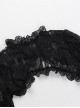 Temperament Black Slightly Transparent Lace Exaggerated Flared Long Sleeved Gothic Style Gorgeous Blouse Top