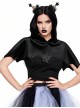 Halloween Personality Black Versatile Devil Punk Style Ladies Cape