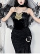 Black Sexy All Match Beaded Suspenders With Lace Trim Punk Style Sleeveless Top