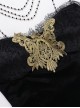 Black Sexy All Match Beaded Suspenders With Lace Trim Punk Style Sleeveless Top