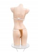 Beloved Mount Little Elk Costume Pleated Lace Light Brown Cute Plush Three-Point Exposed Buttocks Sexy Lingerie Set
