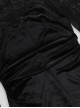 Black Soft Velvet And Lace Fabric With Hollow Shoulders Gothic Style Long Sleeved Slim Dress