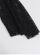 Black Soft Velvet And Lace Fabric With Hollow Shoulders Gothic Style Long Sleeved Slim Dress