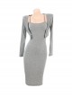 Gentle Wife Low-cut Home Clothes Medium Length Suspenders Hip Dress Short Outerwear Sexy Lingerie Set