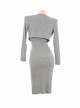 Gentle Wife Low-cut Home Clothes Medium Length Suspenders Hip Dress Short Outerwear Sexy Lingerie Set
