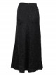 Black Embossed Chinese Style Fishtail Side Eyelet Lace Up Decoration Gothic Style Skirt