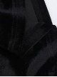 Sexy Black Slim Fit Flocking Stitching Slightly Transparent Plant Mesh Pattern Chest Red Embroidery Embellishment Gothic Style Long Sleeved Dress