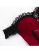 Red Elegant Glitter One Shoulder With Lace Lace Front Chain Decoration Gothic Style Sleeveless Vest