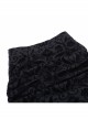 Black Sexy Slightly Transparent Jacquard Fabric With Irregular Hem Gothic Style Skirt