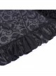 Black Sexy Slightly Transparent Jacquard Fabric With Irregular Hem Gothic Style Skirt