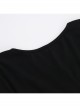 Christmas Black Gorgeous Woven Front Red Lace Up Gothic Style Long Sleeve Dress