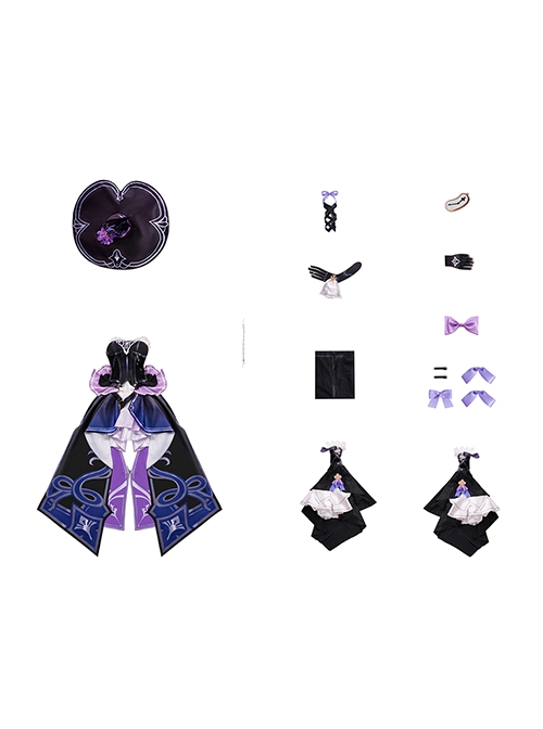 Game Honkai  Star Rail Herta Halloween Cosplay Costume Full Set