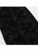 Halloween Sexy Slit Black Embossed Velvet Fabric With Flower Ribbon Decoration Gothic Style Sleeveless Suspender Dress