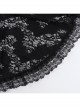 Halloween Elegant Black Lace Fabric With One Shoulder Design Gothic Style Short Sleeved Dress