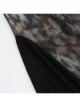 Elegant Green Patchwork Woven Front With Jacquard Fabric Decoration Gothic Style Suspender Sleeveless Dress