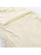 Apricot Gorgeous Lace Splicing Woven Sexy Low-Cut Design With Slit Hem Gothic Style Suspender Sleeveless Dress
