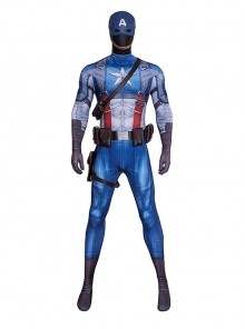 Captain America The First Avenger Captain America Bodysuit Halloween Cosplay Costume Set