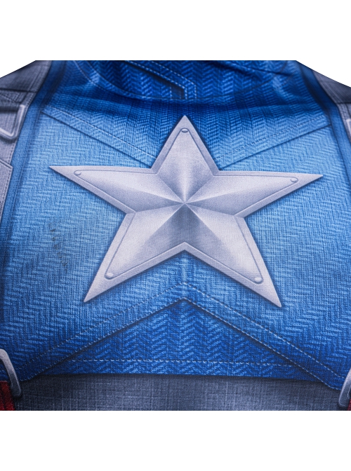 Captain America The First Avenger Captain America Bodysuit Halloween Cosplay Costume Set
