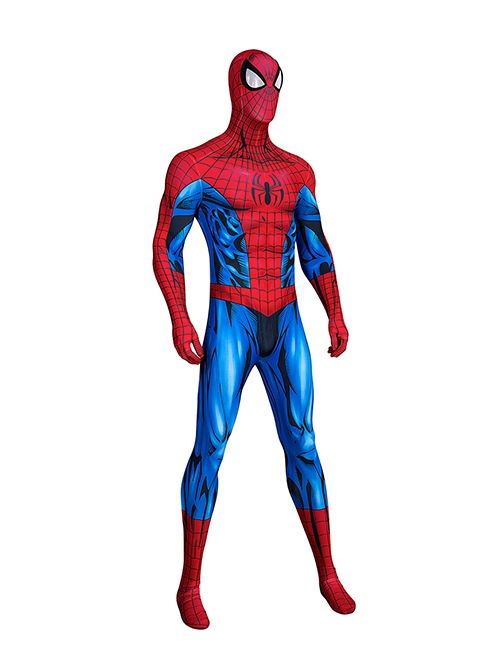 Anime Version Spider Man Spider Man Bodysuit Halloween Cosplay Costume Set