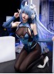 Mechanical Beauty Cyber ​​Future Print Halloween Backless Exposed Buttocks Open Crotch Bodysuit Sexy Lingerie Set