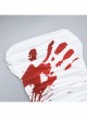 White Sexy One Shoulder Personalized Blood Stain Pattern Decorated Punk Style Short Sleeved Dress