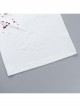 White Sexy One Shoulder Personalized Blood Stain Pattern Decorated Punk Style Short Sleeved Dress