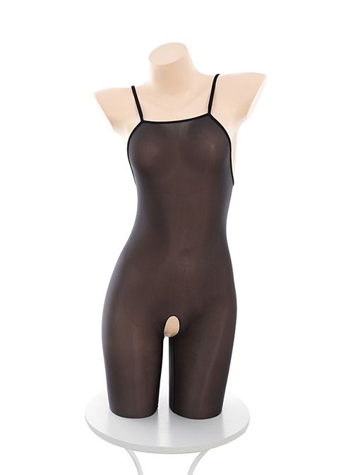 Dark Night Nun Hunting Love Halloween White Shoulder Top Covering Fabric Strips Black Backless Open Crotch Bodysuit Sexy Lingerie Set