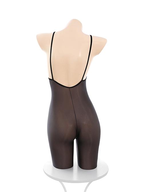 Dark Night Nun Hunting Love Halloween White Shoulder Top Covering Fabric Strips Black Backless Open Crotch Bodysuit Sexy Lingerie Set