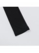 Sexy Slightly Transparent Black Mesh Splicing Cross Decoration Gothic Style Slim Long Sleeves Top