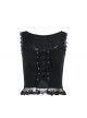 Sexy Slim Black Lace Splicing Gothic Style Waist Strap Versatile Vest