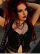 Sexy Slim Black Lace Splicing Gothic Style Waist Strap Versatile Vest