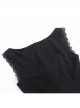 Sexy Slim Black Lace Splicing Gothic Style Waist Strap Versatile Vest