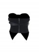 Dark Style Black Sexy Street Hottie Y2k Personality Cross Strap Design Gothic Style Tube Top