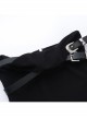 Dark Style Black Sexy Street Hottie Y2k Personality Cross Strap Design Gothic Style Tube Top