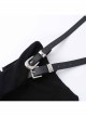 Dark Style Black Sexy Street Hottie Y2k Personality Cross Strap Design Gothic Style Tube Top