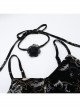 Elegant Sexy Slim Black Retro Bronzing Velvet Gothic Style Suspender Dress