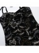 Elegant Sexy Slim Black Retro Bronzing Velvet Gothic Style Suspender Dress