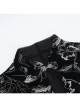 Retro Sexy Slit New Chinese Style Black Bronzing Print Gothic Style Velvet Modified Cheongsam Dress