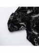 Retro Sexy Slit New Chinese Style Black Bronzing Print Gothic Style Velvet Modified Cheongsam Dress
